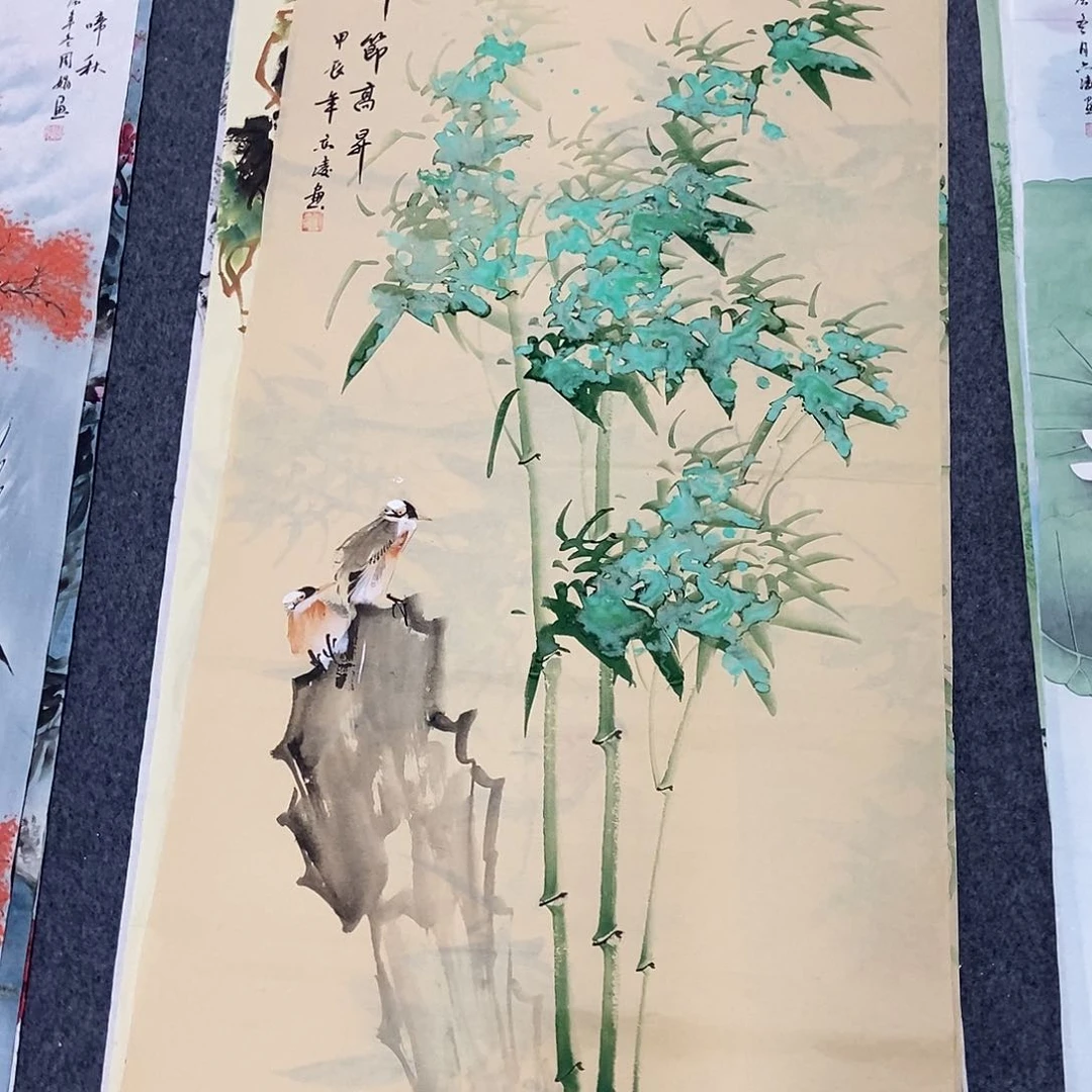 国画四尺竹子一副