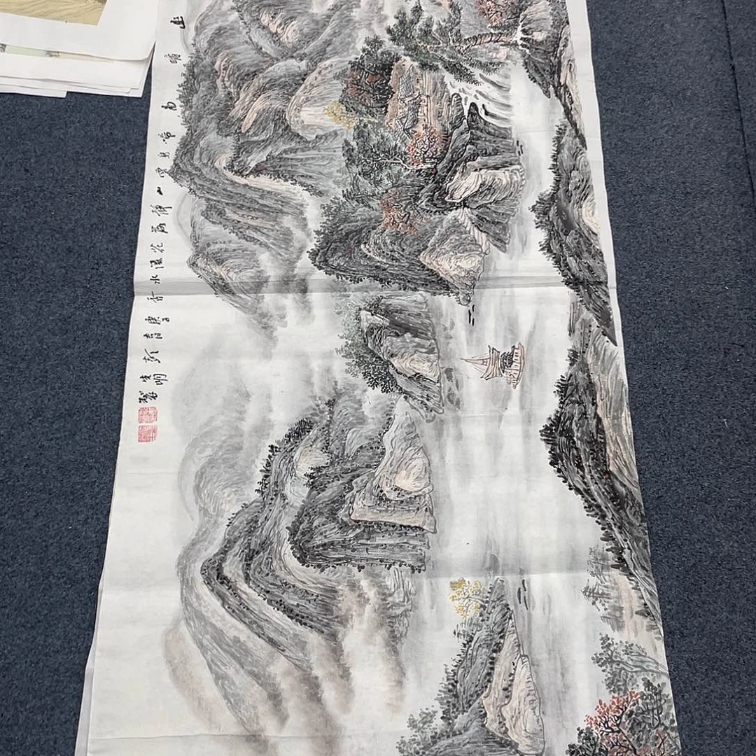 国画纯手工制作的