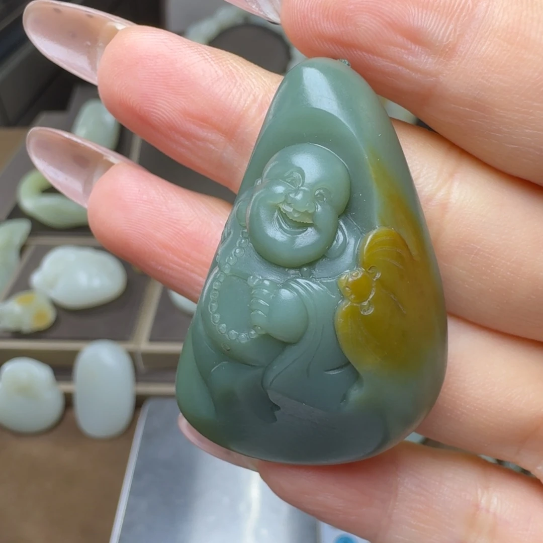 和田玉未镶嵌挂件