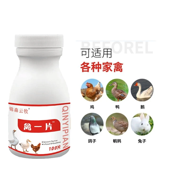 禽一片鸽子鸡鸭鹅鹌鹑鸵鸟通用养殖常备产品100片/瓶