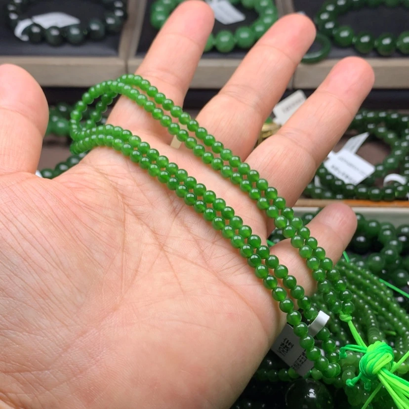 【闪购商品】颈饰未镶嵌和田玉（碧玉）冰辣4m m