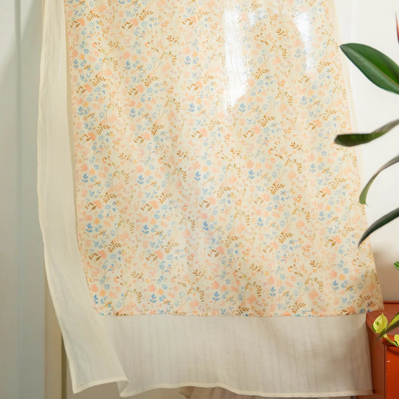 阳春小镇碎花门帘新款高档高级厨房卧室房间家用遮挡帘免打孔定制