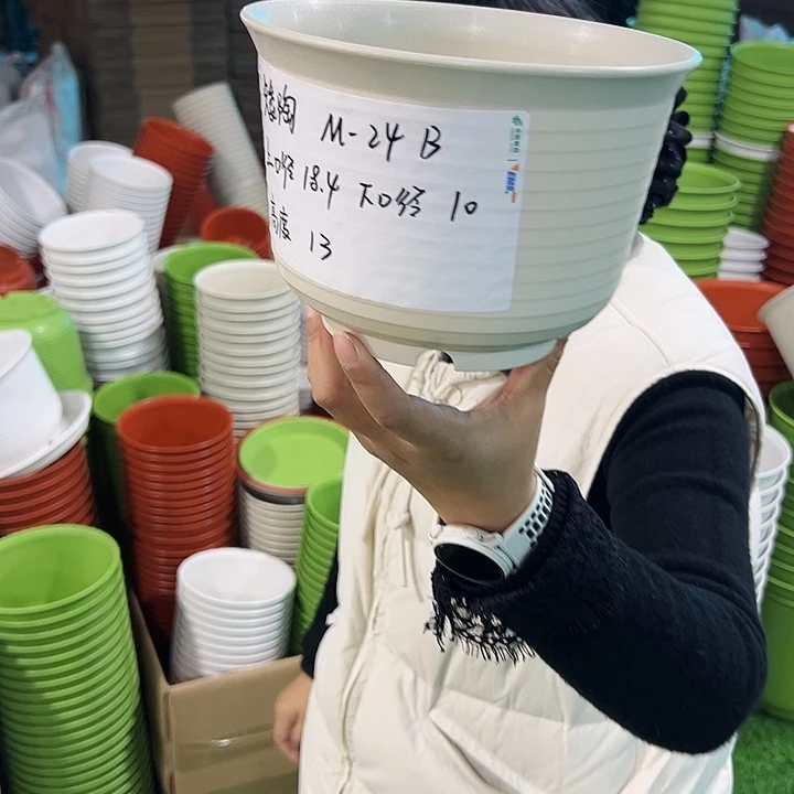 正品矮陶口18高13米色无托10只