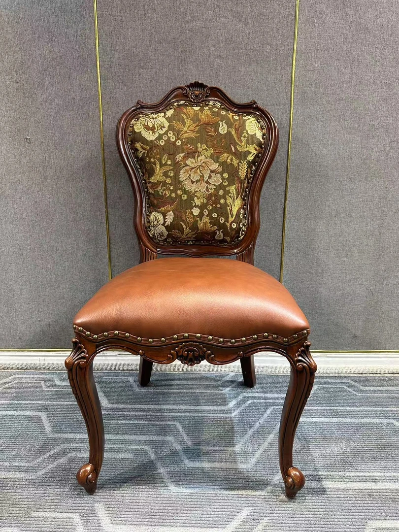 2把CY325餐椅578*650*1080坐高520美式复古简约座椅坐具