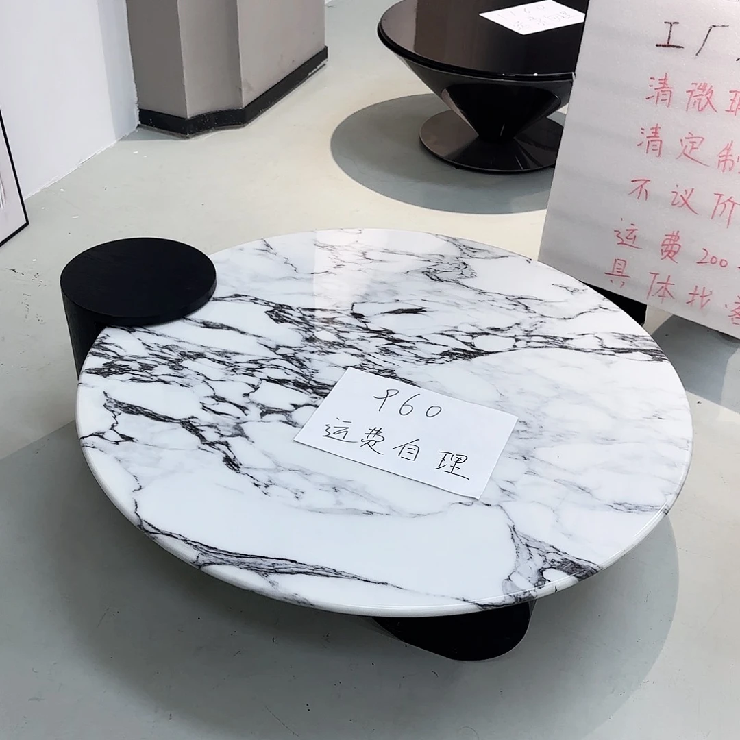 大理石圆形罗马茶几 运费自理