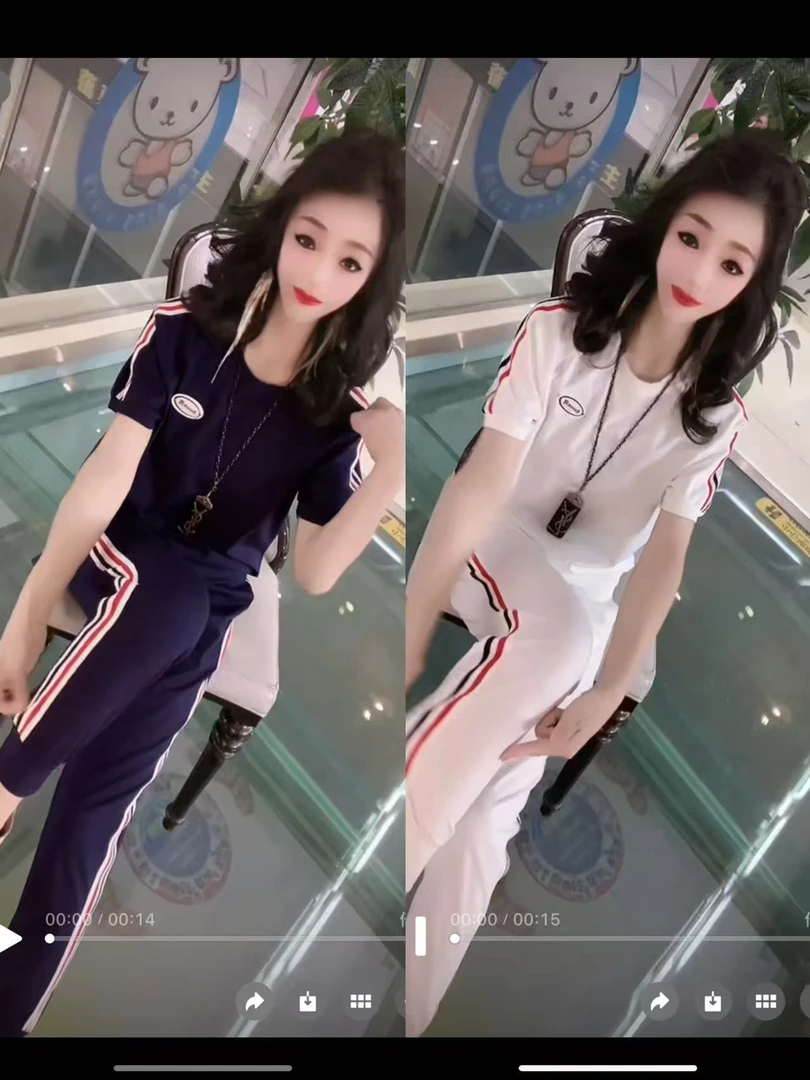 （自留款）2575减龄纤细套裤（上衣+裤）