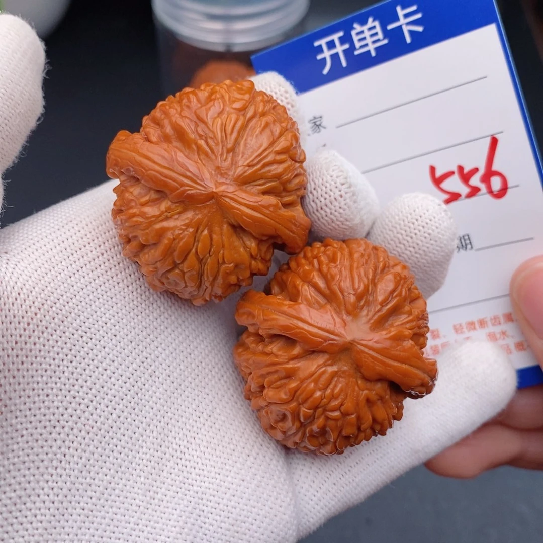 文玩核桃把件40球白556