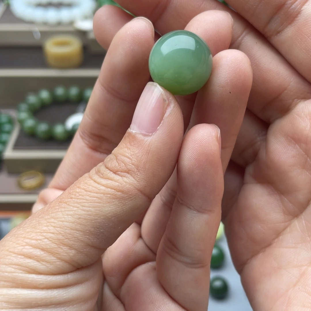 和田玉未镶嵌手链16碧玉