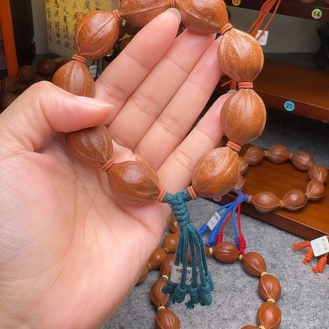 涵***橄榄核手串20/27老核 原皮带霜 梅林铁核