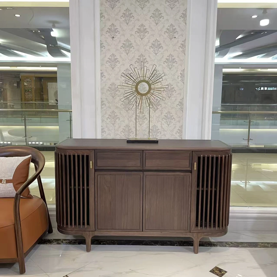 【LJ】W-633 新中式乌金木餐边柜【1.5米】1500*450*900