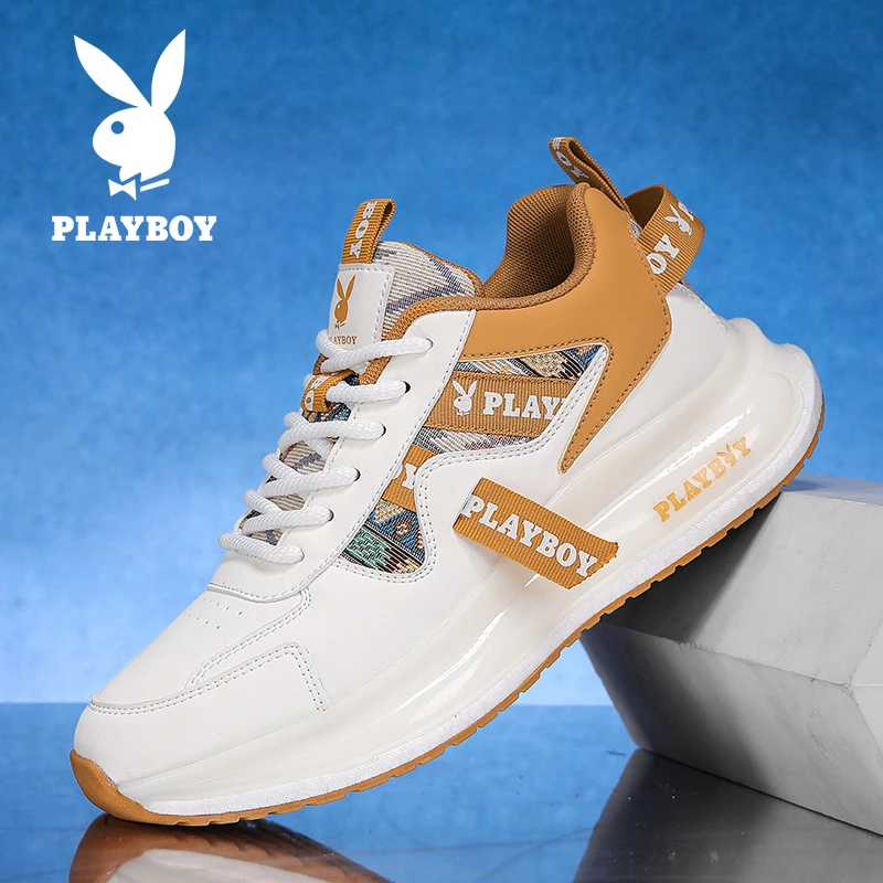 PLAYBOY/花花公子春季新款男鞋时尚休闲鞋轻便软底透气运动跑步鞋