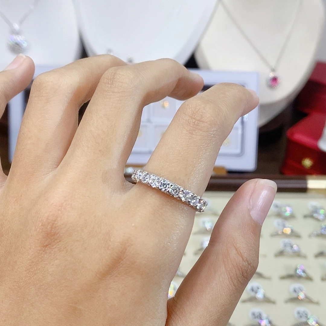 925银合成碳硅石古巴排18