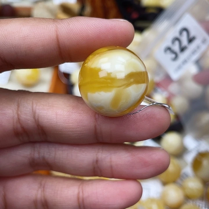 蜜蜡未镶嵌珠宝奇石冰片23爆花