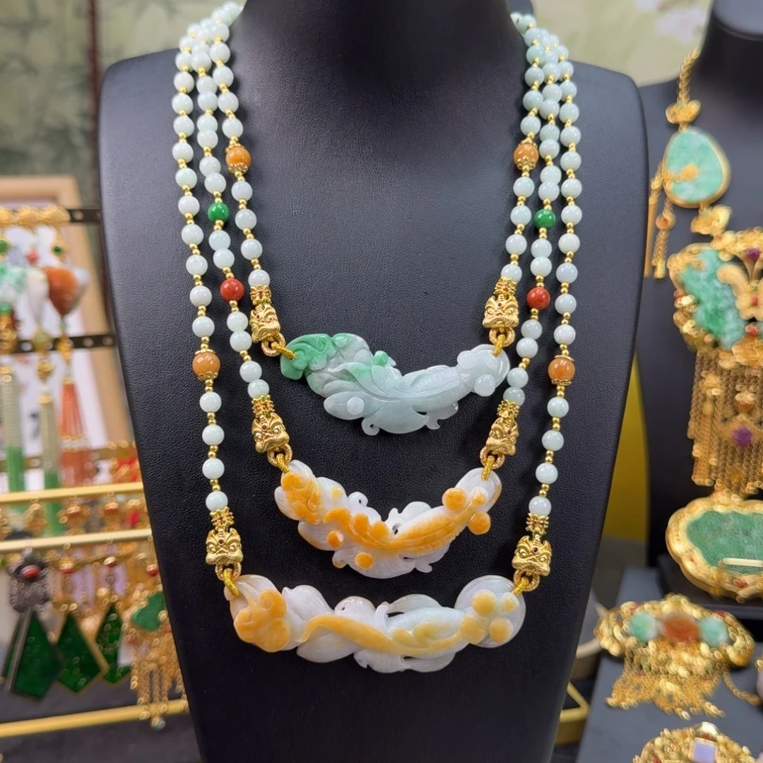 翡翠未镶嵌颈饰福利套装多样性单发