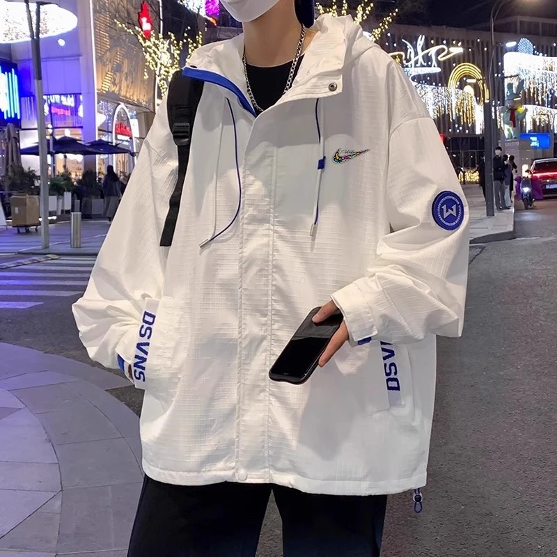 奥莱外套男士春秋季潮牌防风冲锋衣痞帅青少年学生棒球服休闲夹克
