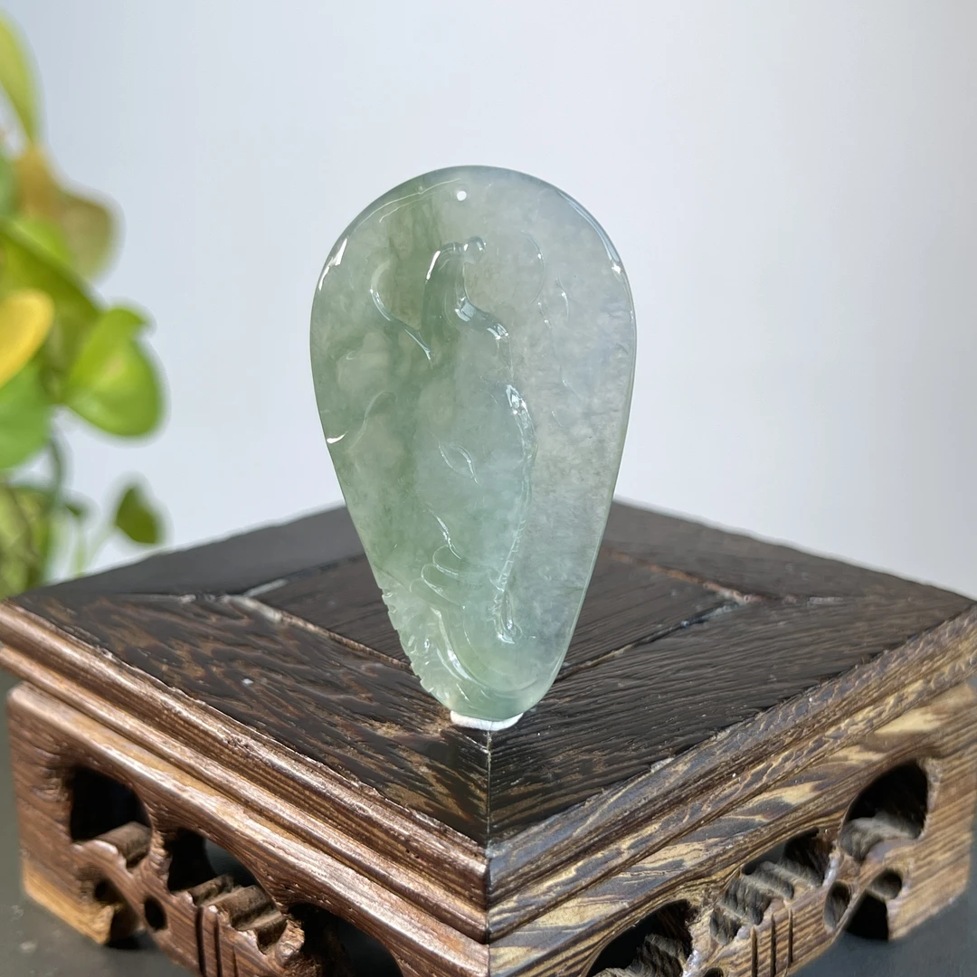 JGB03-91  天然缅甸A货翡翠  悟道