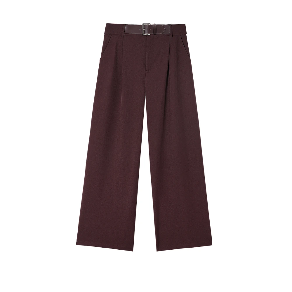 新款宽松垂感高腰显瘦窄版直筒长裤X27222