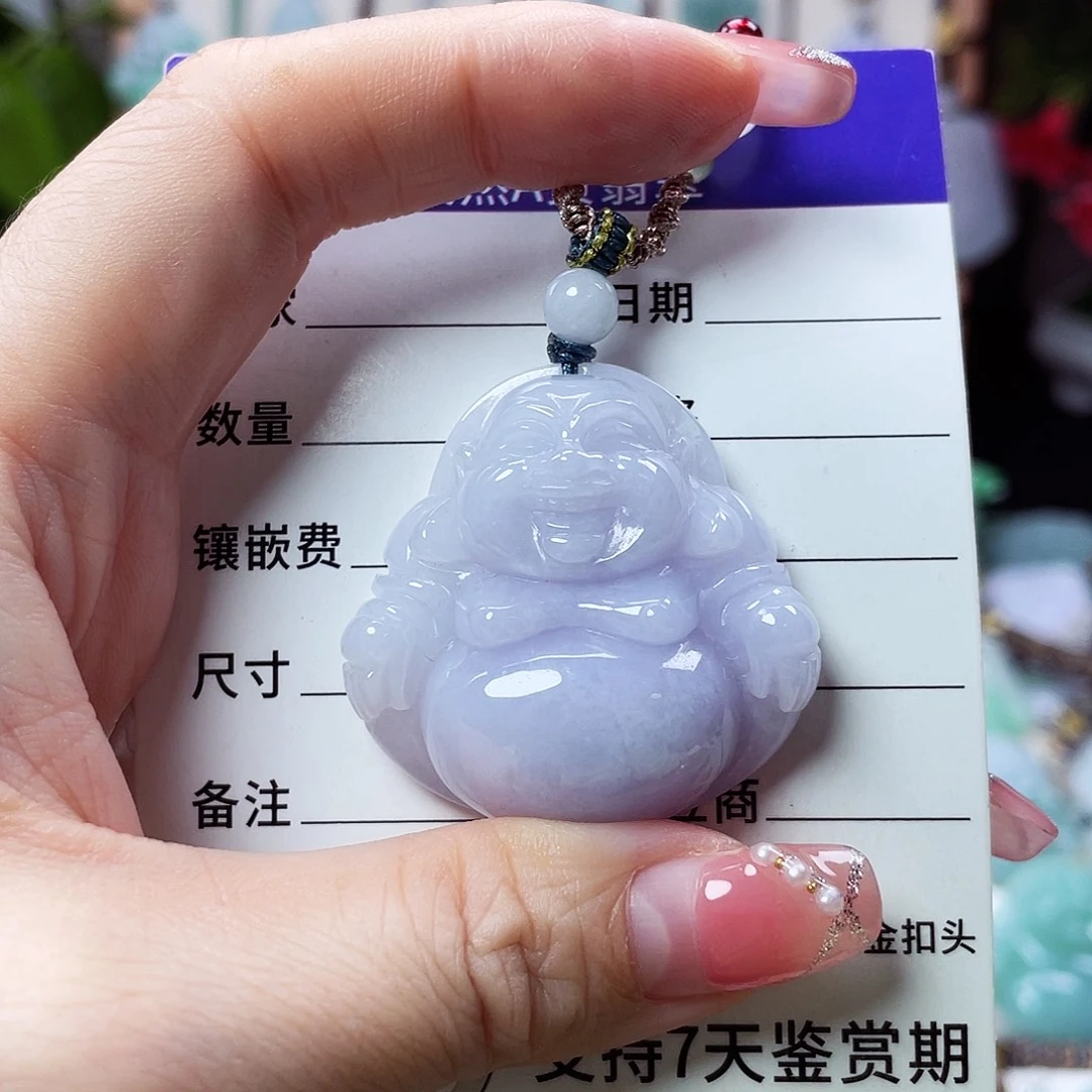翡翠未镶嵌颈饰佛公57