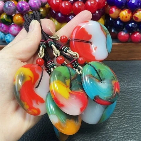 玛瑙未镶嵌手饰雪山重楼平安扣