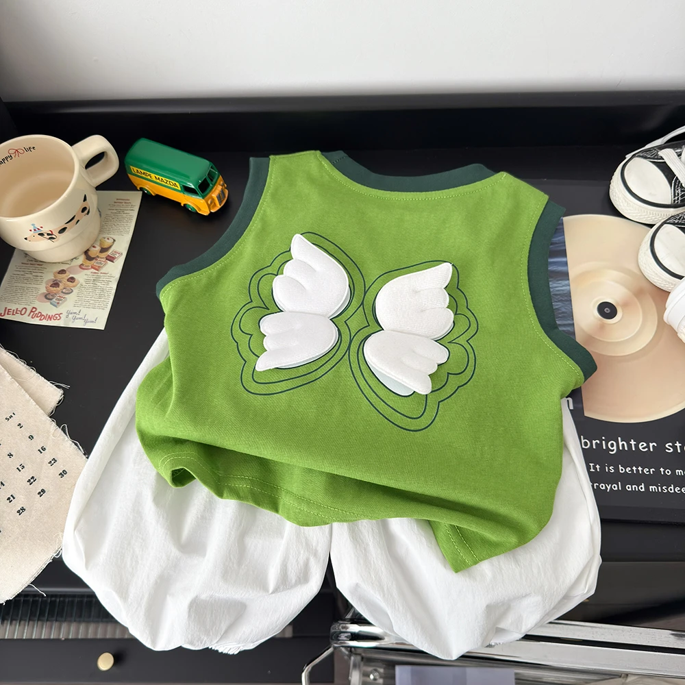 儿童短袖短裤套装2025夏季新款男女童宝宝T恤休闲短裤