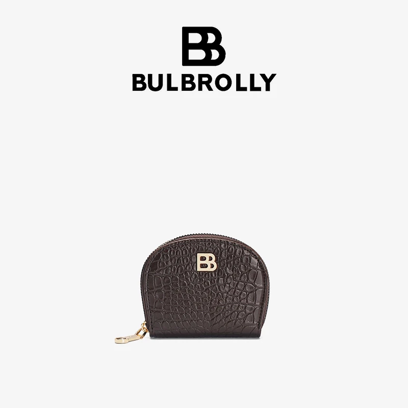 BULBROLLY鳄鱼纹圆形卡包