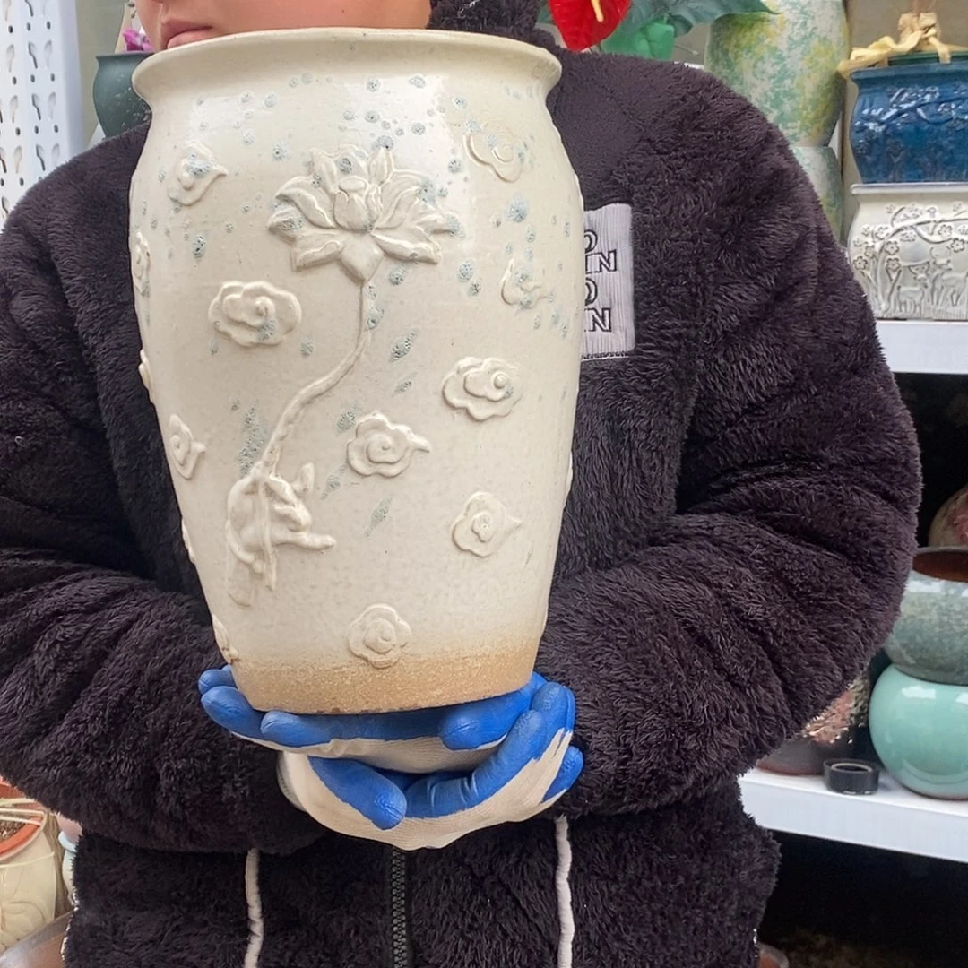 紫砂花盆口20高31福利