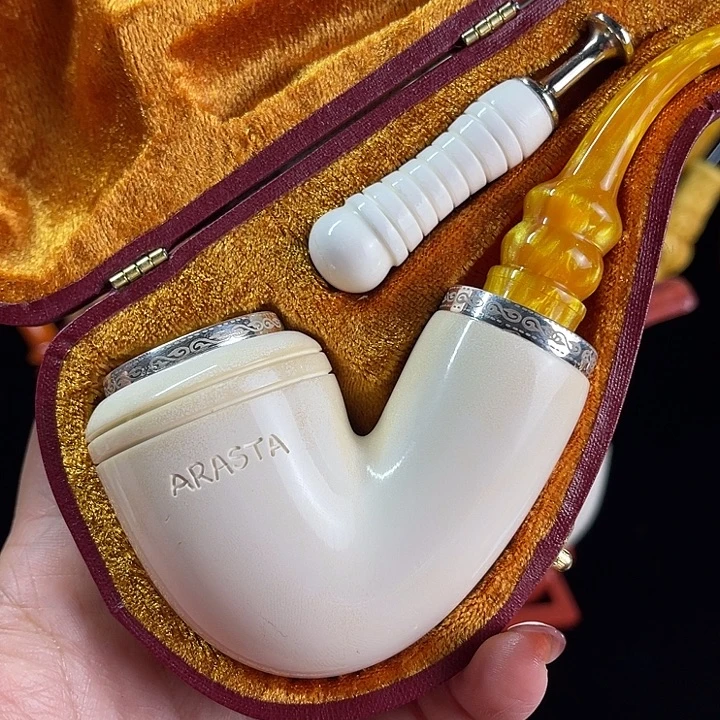 海泡石烟斗大号空腔牛头06