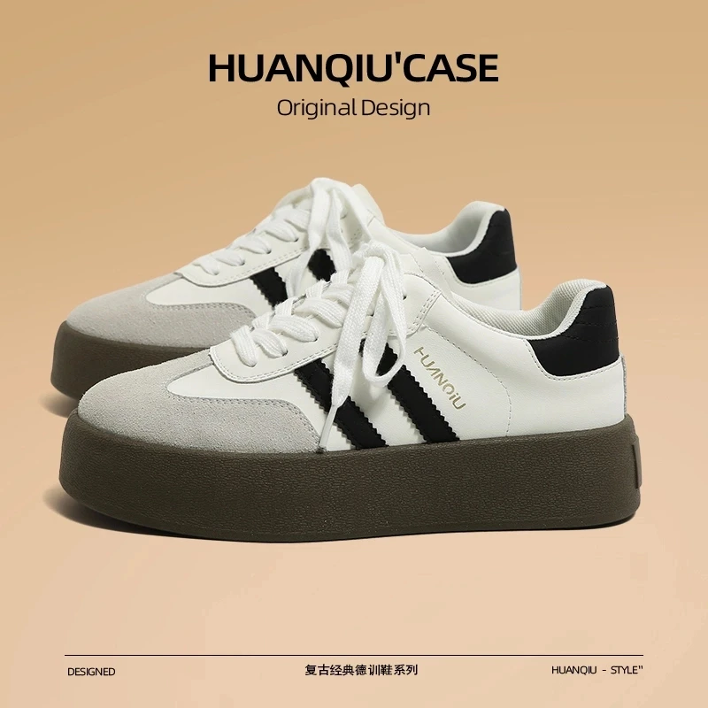 环球厚底德训鞋情侣款2025春季时尚夏季增高鞋子爆款百搭小众板鞋