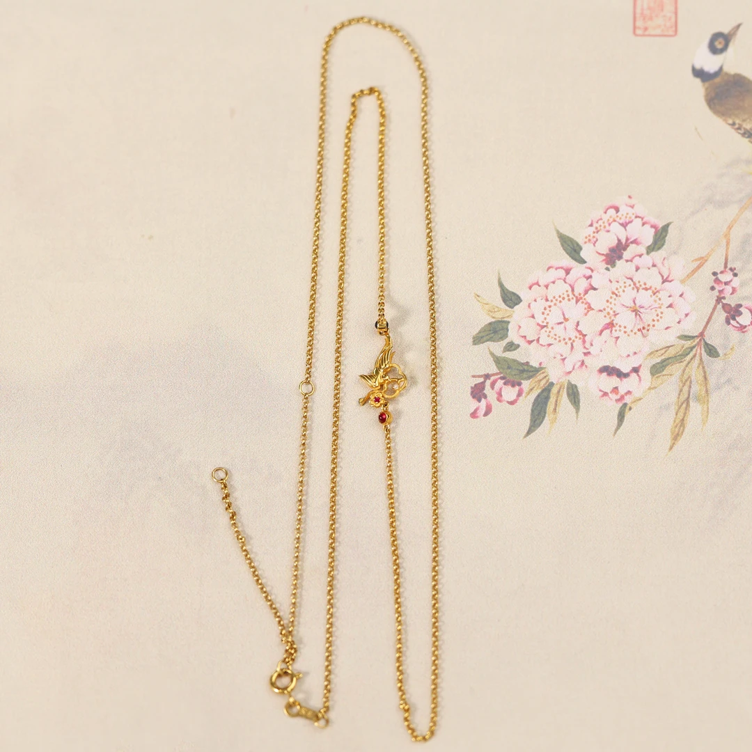 【喜上眉梢】原创国风设计款18k金项链