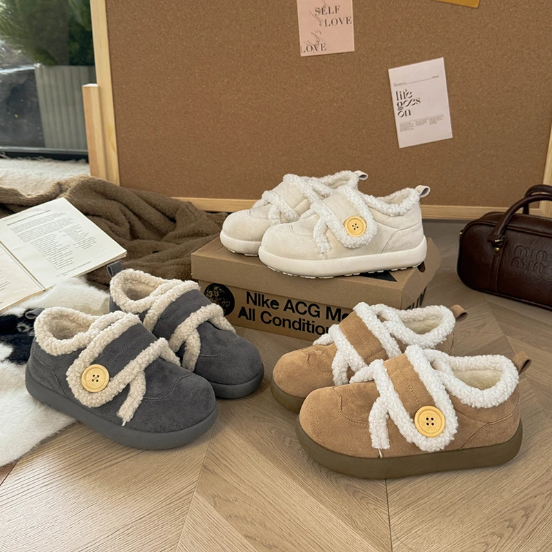 【嘉人有约】爆款加绒勃肯棉鞋女2025新款冬季女鞋懒人厚底防滑保暖