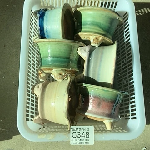 紫砂花盆348微瑕品口径7到8左右