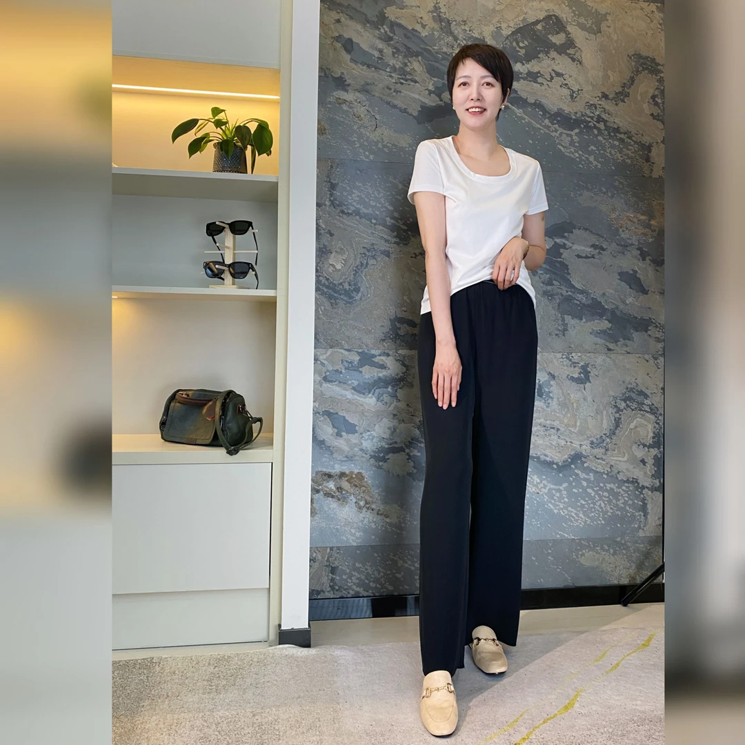 【YAN】LULU家轻薄裸感直筒阔腿裤防晒裤 # KWNS15098-A1825