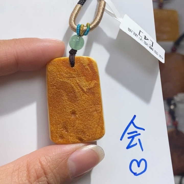 定制琥珀未镶嵌琥珀蜜蜡吊坠项链