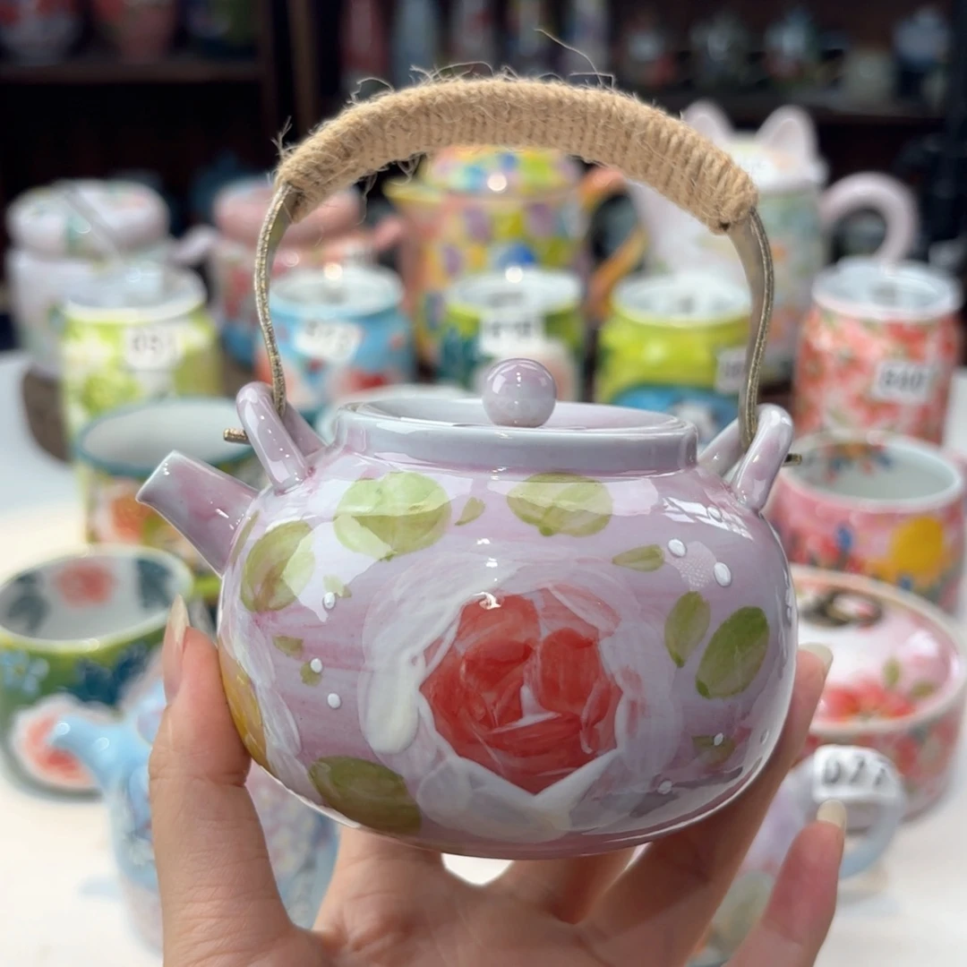 景德镇手绘高温釉下彩陶瓷茶具