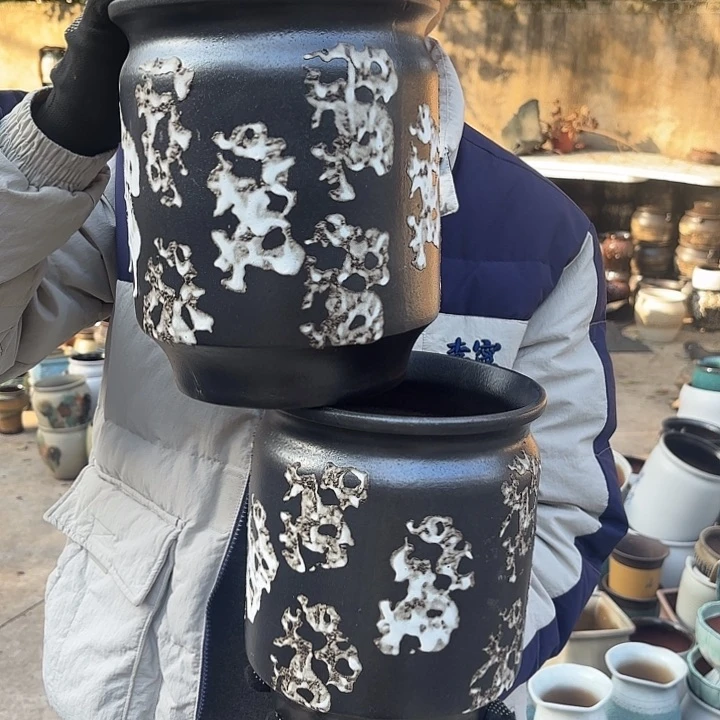 紫砂茶碗侘寂风两个口径20*23.5