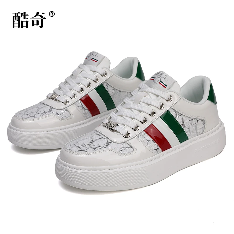 GUCL时尚经典四季百搭情侣同款纯手工真皮牛皮男士低帮休闲板鞋