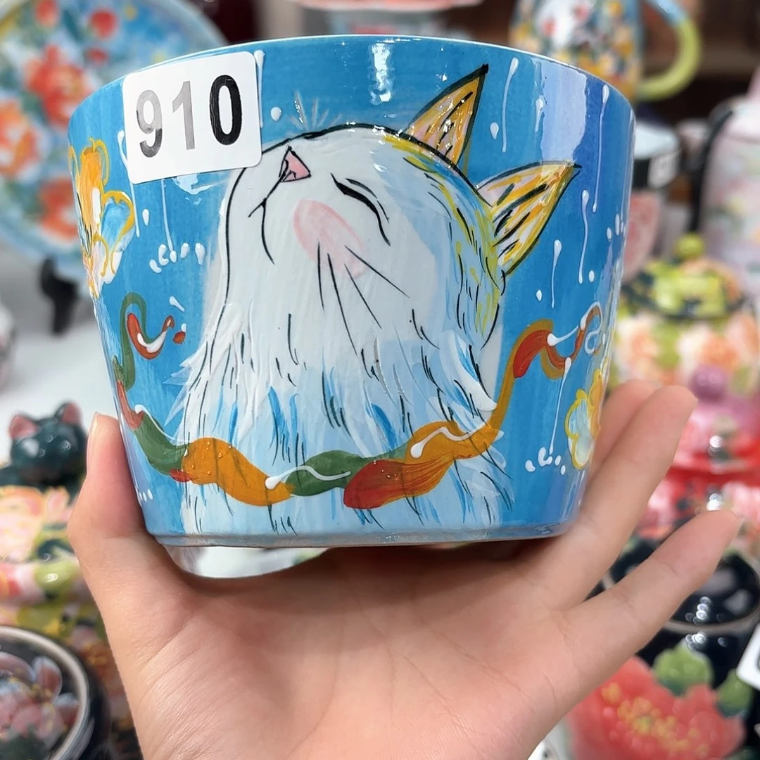 景德镇手绘高温釉下彩陶瓷茶具
