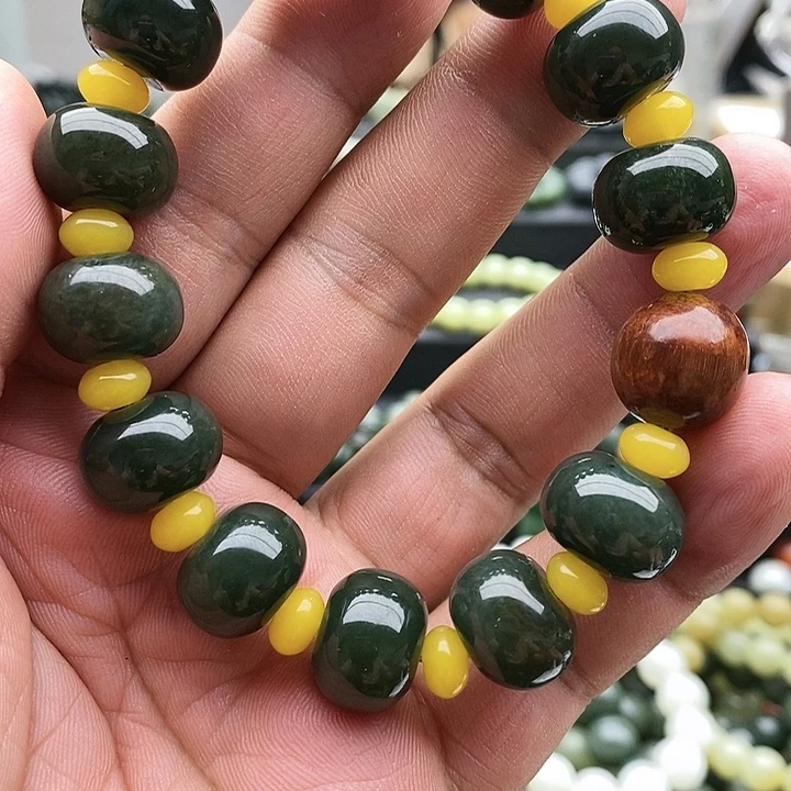 【闪购商品】手链未镶嵌和田玉算盘珠
