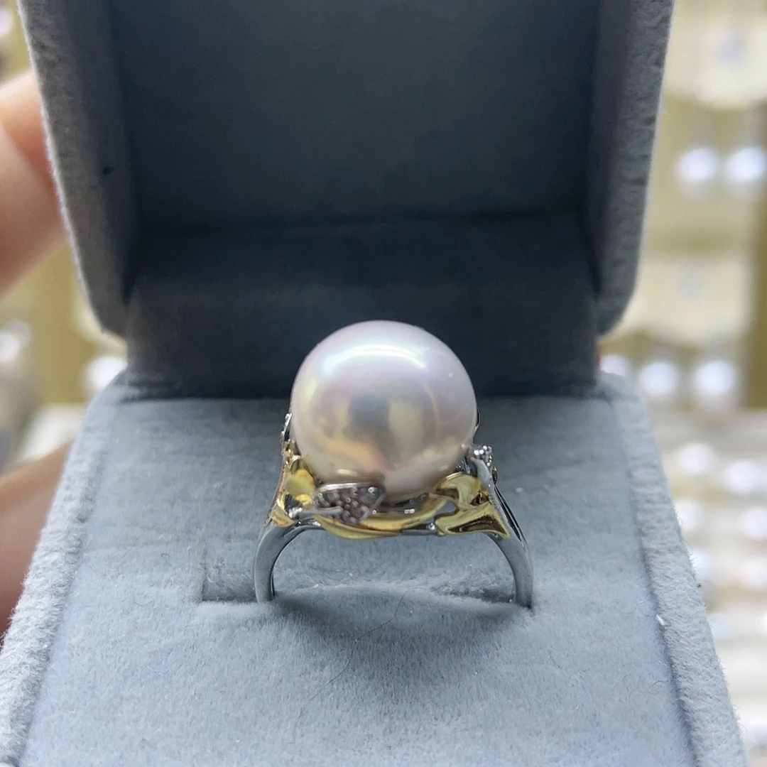 淡水珍珠戒指银S925镶嵌