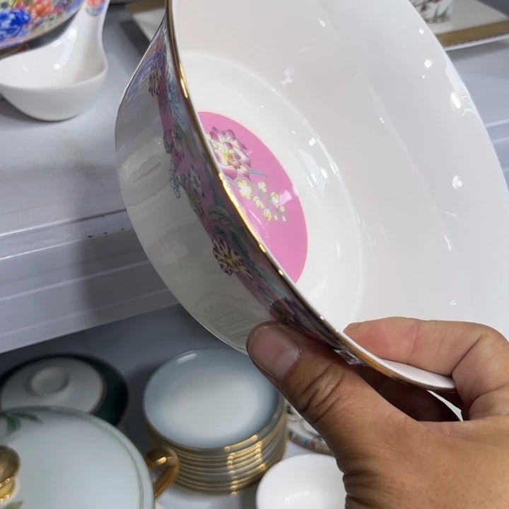 瓷片八寸汤碗一个哇塞