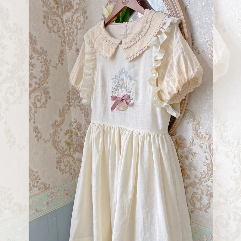 2025夏季新款女装时尚穿搭法式复古公主连衣裙少女日系甜美小个子