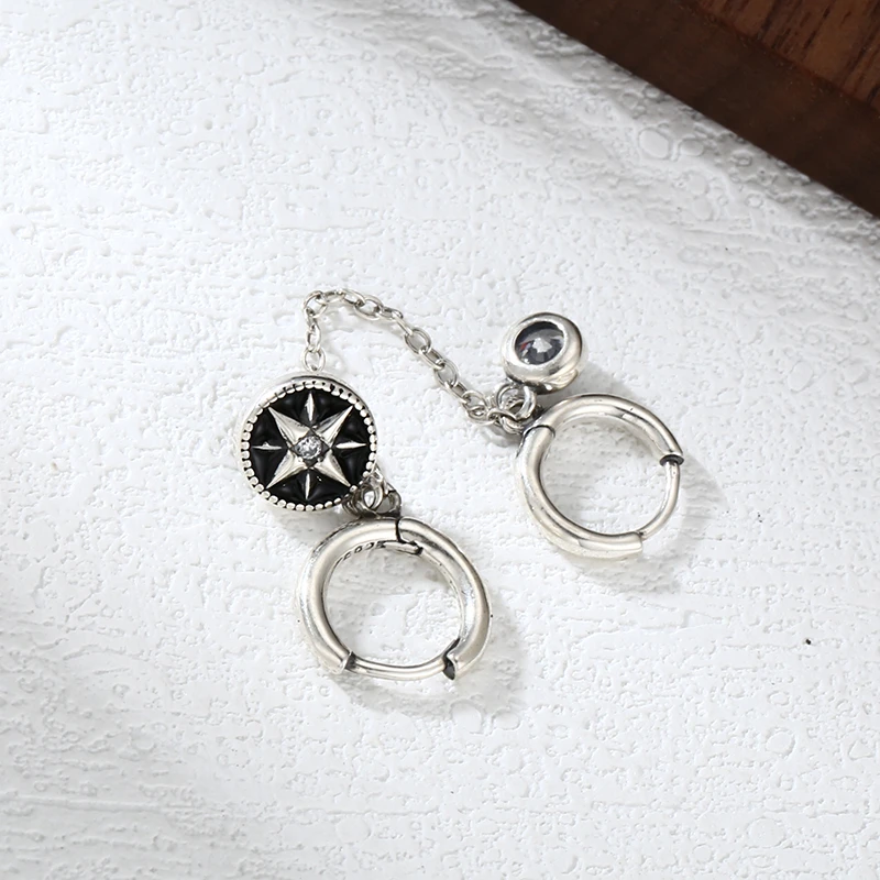 925银耳饰 双耳洞耳环 耳扣 韩版流行精工耳饰