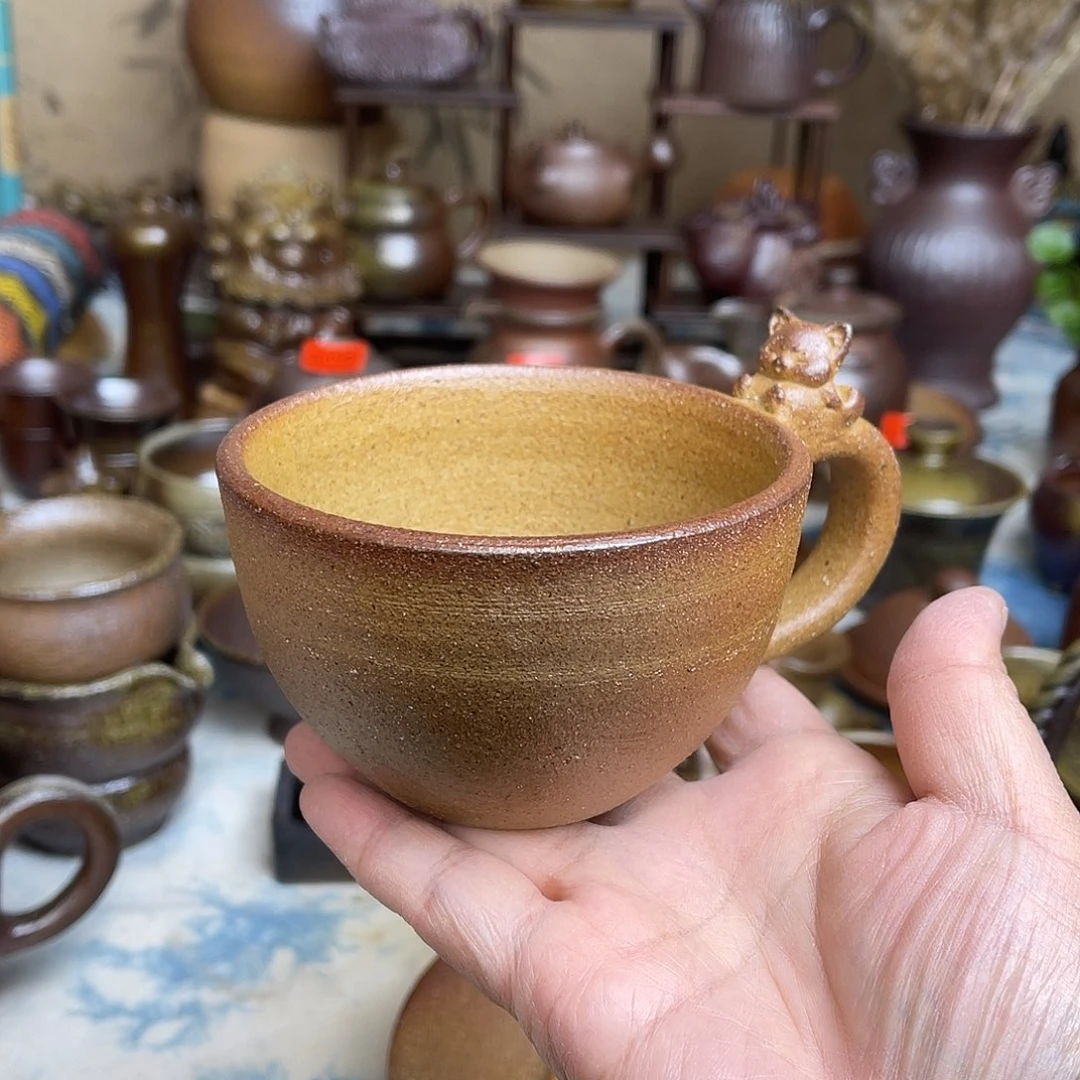 火山泥小猫马克杯200ml