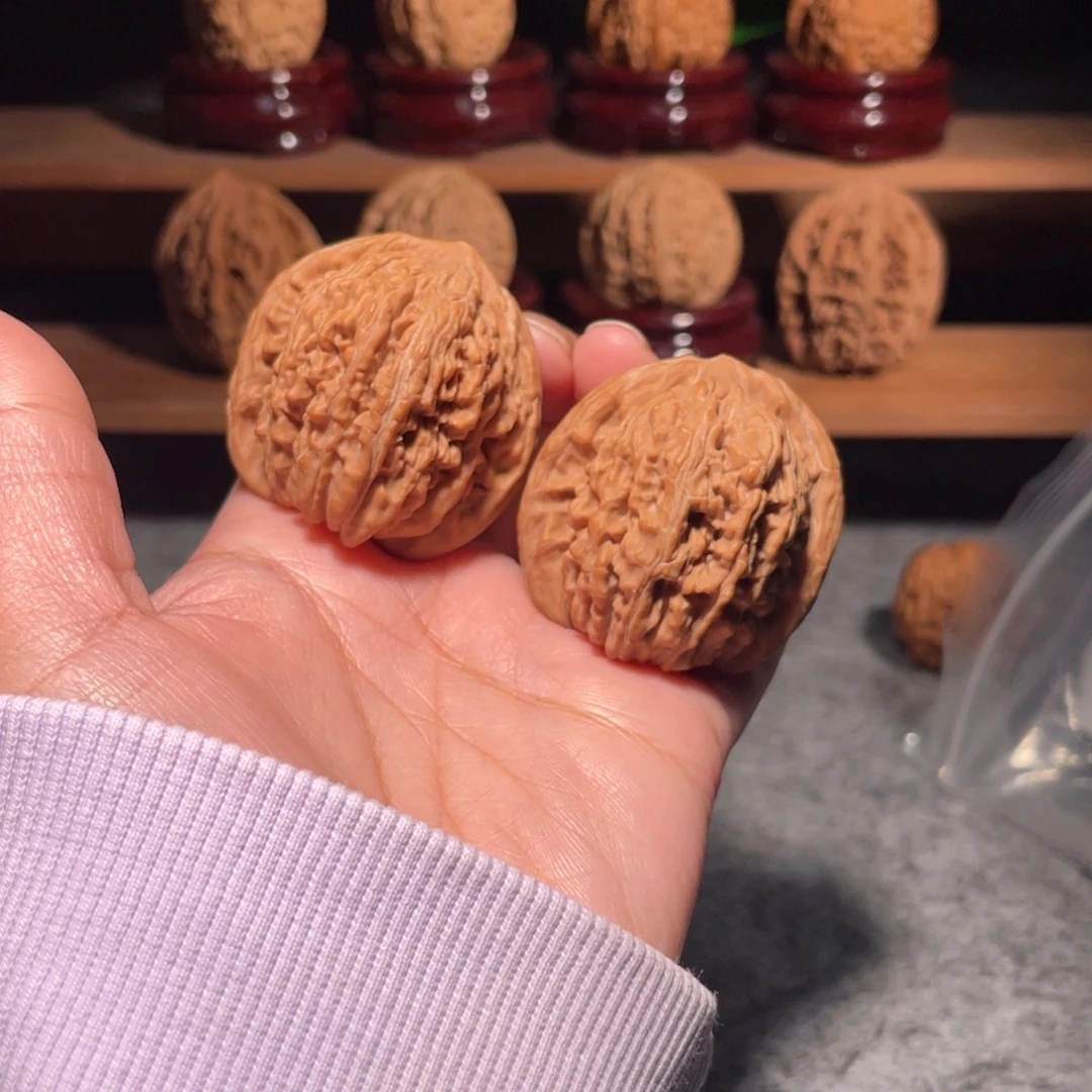 核桃把件四座楼全品41