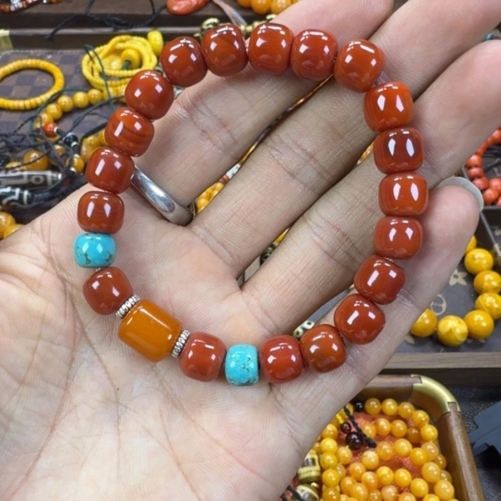 南红玛瑙未镶嵌手链