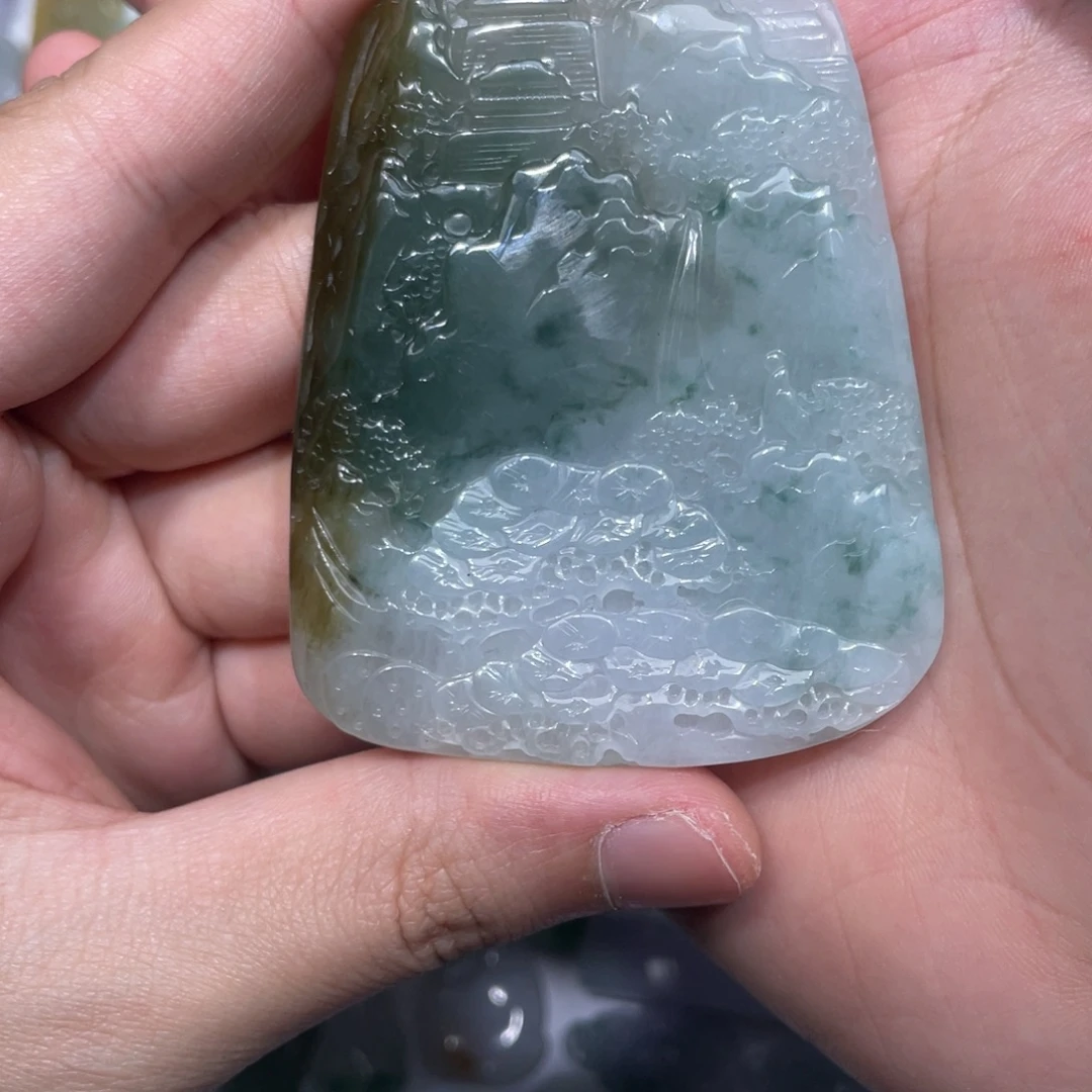 翡翠未镶嵌颈饰翡翠挂饰23