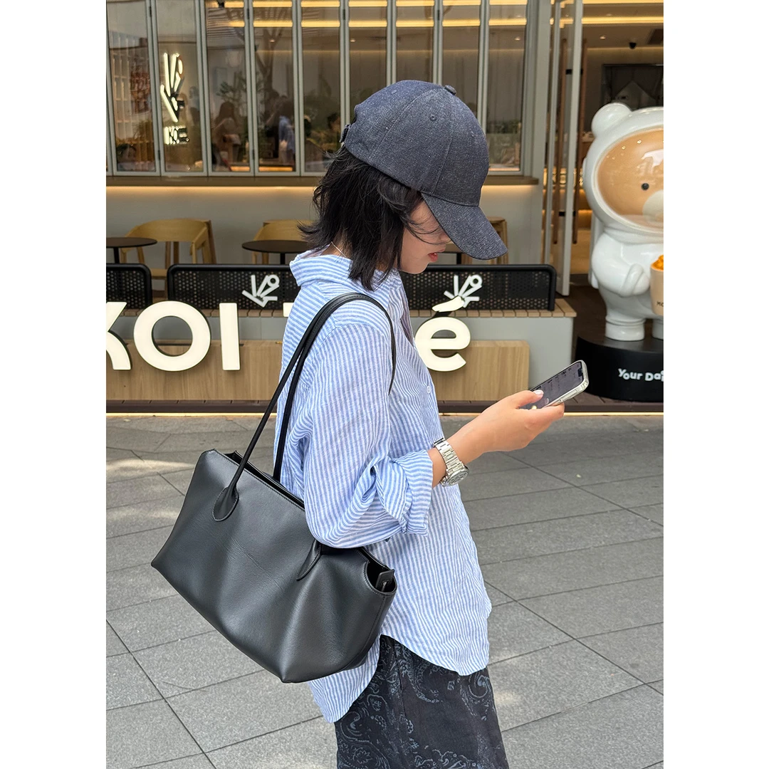 【GeShi】   蓝色女士衬衫松弛感宽松长袖老钱风亚麻衬衣S-8164