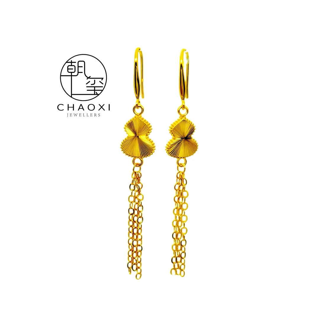 CHAOXI/朝玺镭射葫芦耳环6639