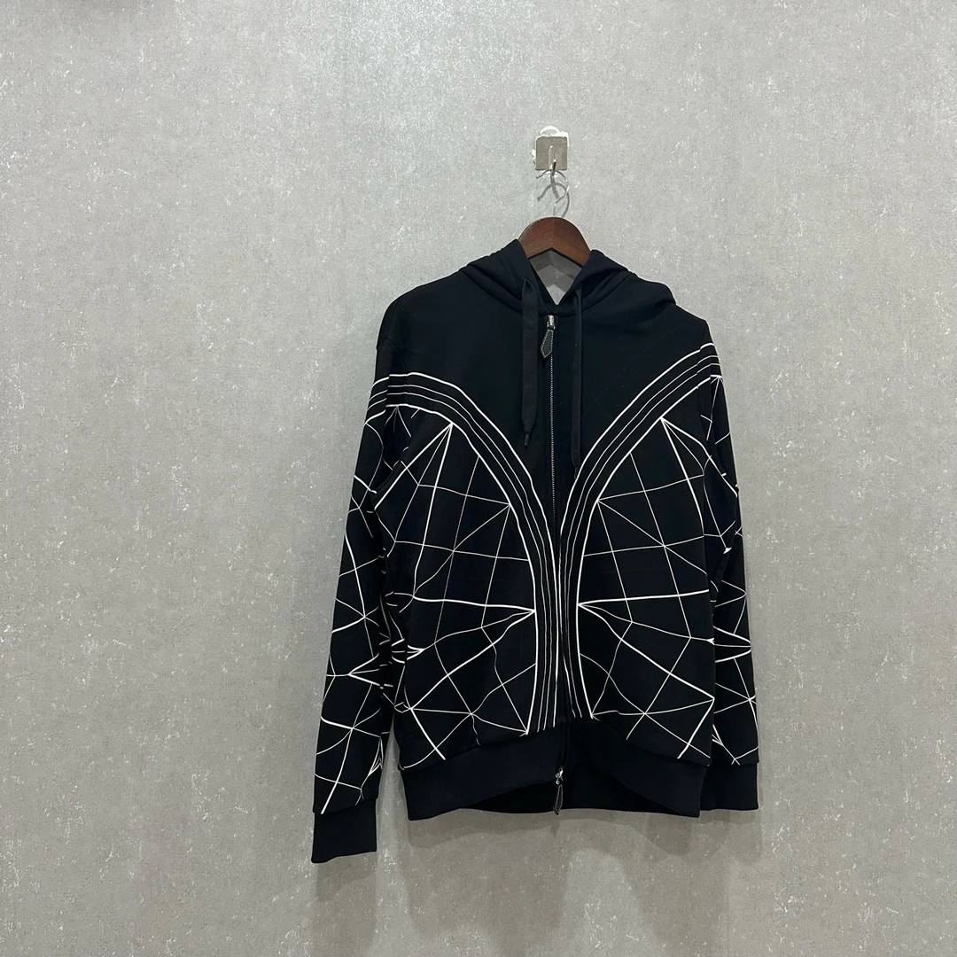 99新 BURBERRY/博柏利 纯色八芒星拉链长袖卫衣外套S码/003567