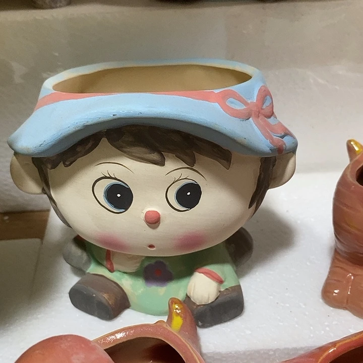 紫砂花盆多肉植物盆瑕疵有孔